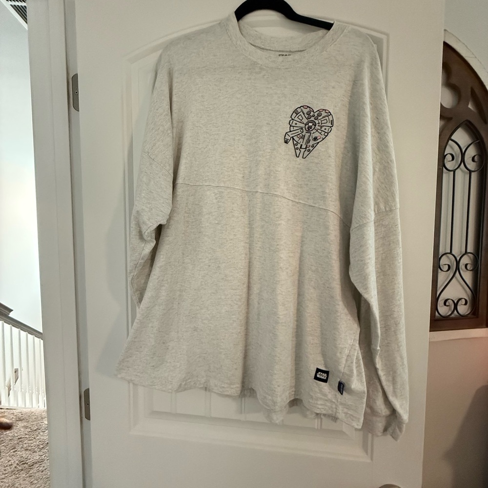 Disney Parks Star Wars Spirit Jersey Gray Long Sleeve Shirt